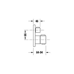 Duravit Thermostatarmaturen Thermostat Unterputz, 1 Verbraucher, Chrom 20, 5l/min... DURAVIT-TH4200015010 4067116316469 (Abb. 1)