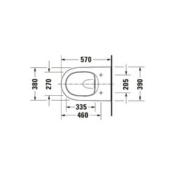 Duravit Qatego Wand-WC 570x385x360mm, Weiß Hochglanz, 4,5l, Tiefspüler, rimless, wa... DURAVIT-2556090000 4067116305173 (Abb. 1)