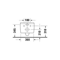 Duravit Qatego Wand-WC 570x385x360mm, Weiß Hochglanz, 4,5l, Tiefspüler, rimless, wa... DURAVIT-2556090000 4067116305173 (Abb. 1)