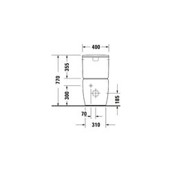 Duravit Qatego Stand WC für Kombination 660x390x400mm, Weiß Hochglanz, 4,5/3l, Tief... DURAVIT-2021090000 4067116305180 (Abb. 1)