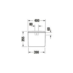 Duravit Qatego Spülkasten aus Keramik 180x400x355mm, Weiß, HygieneGlaze, 6/3l, Dual... DURAVIT-0947102005 4067116069617 (Abb. 1)