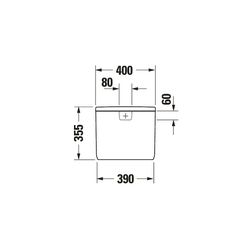 Duravit Qatego Spülkasten aus Keramik 180x400x355mm, Weiß, HygieneGlaze, 4,5/3l, Du... DURAVIT-0947002085 4067116069655 (Abb. 1)
