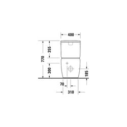 Duravit Qatego Stand WC für Kombination 660x390x400mm, Weiß Hochglanz, 4,5/3l, Tief... DURAVIT-2021090000 4067116305180 (Abb. 1)