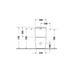 Duravit Qatego Stand WC für Kombination 660x390x400mm, Weiß Hochglanz, 4,5/3l, Tief... DURAVIT-2021090000 4067116305180 (Abb. 1)