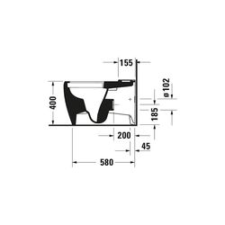 Duravit Qatego Stand WC für Kombination 660x390x400mm, Weiß Hochglanz, 4,5/3l, Tief... DURAVIT-2021090000 4067116305180 (Abb. 1)