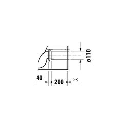 Duravit Qatego Stand WC für Kombination 660x390x400mm, Weiß Hochglanz, 4,5/3l, Tief... DURAVIT-2021090000 4067116305180 (Abb. 1)