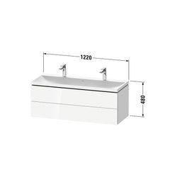 Duravit L-Cube Waschtisch-Set C-shaped wh Echtholzfurnier, 480x1200x480mm, 2 S... DURAVIT-LC6954O30300000 4067116317596 (Abb. 1)