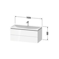 Duravit L-Cube Waschtisch-Set C-shaped wh Dekor, 480x1000x480mm, Taupe SM, 2 S... DURAVIT-LC6952N83830000 4067116110760 (Abb. 1)
