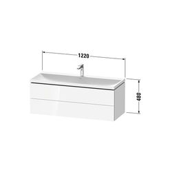 Duravit L-Cube Waschtisch-Set C-shaped wh Dekor, 480x1200x480mm, Eiche Marmori... DURAVIT-LC6953N55550000 4067116347951 (Abb. 1)
