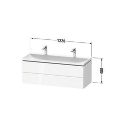 Duravit L-Cube Waschtisch-Set C-shaped wh Echtholzfurnier, 480x1200x480mm, 2 S... DURAVIT-LC6954O30300000 4067116317596 (Abb. 1)