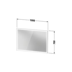 Duravit L-Cube Spiegel Wandmontage 67x1000x700mm, Weiß, LED, 29W, Betätigung S... DURAVIT-LC7382018180100 4067116100570 (Abb. 1)