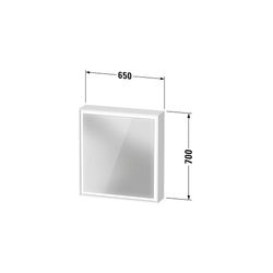 Duravit L-Cube Spiegelschrank Wandmontage 155x650x700mm, Graphit, Tür R, 2 Gla... DURAVIT-LC7550R49490000 4067116103830 (Abb. 1)