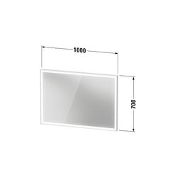Duravit L-Cube Spiegel Wandmontage 67x1000x700mm, Weiß, LED, 29W, Betätigung S... DURAVIT-LC7382018180100 4067116100570 (Abb. 1)