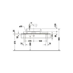 Duravit Qatego Aufsatzbecken mit Konsole 410x1000x200mm, Rechteckig, Geschliffen, D48... DURAVIT-D4800100 4067116314687 (Abb. 1)