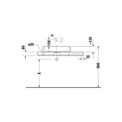 Duravit Qatego Aufsatzbecken mit Konsole 410x1000x200mm, Rechteckig, Geschliffen, D48... DURAVIT-D4800100 4067116314687 (Abb. 1)
