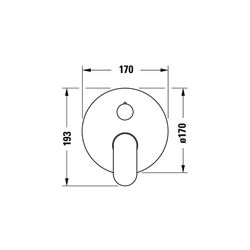 Duravit Wave Einhebel-Wannenmischer Unterputz, 2 Verbraucher, Mattschwarz, 22,5l/... DURAVIT-WA5210012046 4067116317190 (Abb. 1)