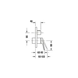 Duravit Wave Einhebel-Wannenmischer Unterputz, 2 Verbraucher, Mattschwarz, 22,5l/... DURAVIT-WA5210012046 4067116317190 (Abb. 1)
