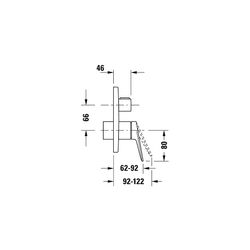 Duravit Wave Einhebel-Wannenmischer Unterputz, 2 Verbraucher, Mattschwarz, 22,5l/... DURAVIT-WA5210012046 4067116317190 (Abb. 1)