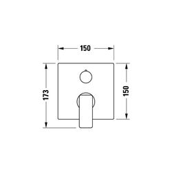 Duravit Manhattan Einhebel-Wannenmischer Unterputz, Anzahl Verbraucher 2, Chrom, ... DURAVIT-MH5210012010 4067116317176 (Abb. 1)