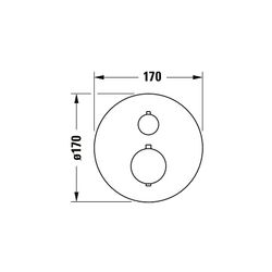 Duravit Thermostatarmaturen Thermostat Unterputz, 2 Verbraucher, Gold poliert, 20... DURAVIT-TH4200014034 4067116316438 (Abb. 1)