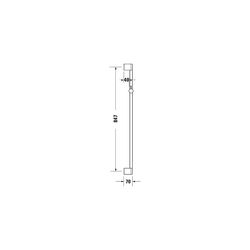 Duravit Brausestange 900mm, Handbrausehalterung höhenverstellbar, Edelstahl gebür... DURAVIT-UV0600004070 4067116114133 (Abb. 1)