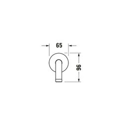 Duravit Brausearm Länge 410mm Wandmontage Rosette rund, Edelstahl gebürstet... DURAVIT-UV0670028070 4067116114102 (Abb. 1)