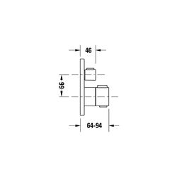 Duravit Thermostatarmaturen Thermostat Unterputz, 2 Verbraucher, Gold poliert, 20... DURAVIT-TH4200014034 4067116316438 (Abb. 1)