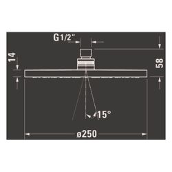 Duravit Kopfbrause, Bronze gebürstet, Kunststoff, MinusFlow, Rund, d. Kopfbrause ... DURAVIT-UV0662018004 4067116113938 (Abb. 1)