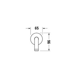Duravit Brausearm Länge 410mm Wandmontage Rosette rund, Edelstahl gebürstet... DURAVIT-UV0670028070 4067116114102 (Abb. 1)