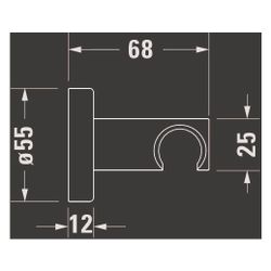 Duravit Brausehalter Konisch, 55x102mm, Messing, rund, Bronze gebürstet... DURAVIT-UV0620007004 4067116161427 (Abb. 1)