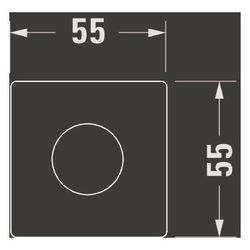 Duravit Brausehalter Konisch, 55x102mm, Messing, eckig, Mattschwarz... DURAVIT-UV0620026046 4067116161380 (Abb. 1)