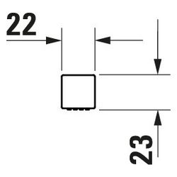 Duravit Stabbrause, MinusFlow, eckig, Mattschwarz, Durchflussmenge 3 bar 9l/min, ... DURAVIT-UV0642002046 4067116161298 (Abb. 1)