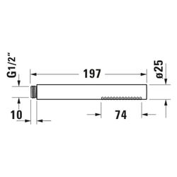 Duravit Stabbrause, MinusFlow, rund, Rain, Mattschwarz, Durchflussmenge 3 bar 9l/... DURAVIT-UV0642001046 4067116113860 (Abb. 1)
