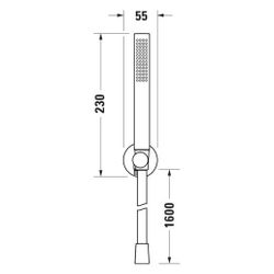 Duravit Wandanschlussbogenset Rund, Chrom HG, Rosette rund, Rückflussverhinderer,... DURAVIT-UV0762002010 4067116161588 (Abb. 1)