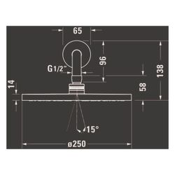 Duravit Kopfbrausenset Minus Flow, Chrom Hochglanz, Messing/Kunststoff, 9l/min, d... DURAVIT-UV0752001010 4067116161601 (Abb. 1)