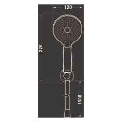 Duravit Brausehalterset Minus Flow, Weiß/Chrom Hochglanz, für Rain/Pulse/Mono, 9l... DURAVIT-UV0712001005 4067116161564 (Abb. 1)