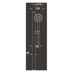 Duravit Brauseset, Chrom Weiß, Brauseschlauch 1600mm, Brausestange 800mm, Handbra... DURAVIT-UV0682004005 4067116161625 (Abb. 1)