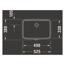 Duravit No.1 Einbauwaschtisch 380x525x180mm, Weiß Hochglanz, mit Überlauf Geschlif... DURAVIT-03954900282 4067116994940 (Abb. 1)