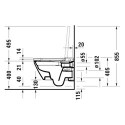 Duravit SensoWash D-Neo Kompakt Dusch-WC aus Thermoplast 580x375x405mm, wandhä... DURAVIT-654000012004300 4067116005141 (Abb. 1)