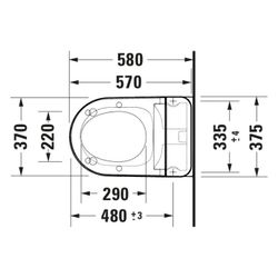 Duravit SensoWash D-Neo Kompakt Dusch-WC aus Thermoplast 580x375x405mm, wandhä... DURAVIT-654000012004300 4067116005141 (Abb. 1)