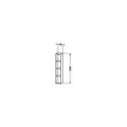 Duravit L-Cube Regalelement Wandmontage 180x180x1000mm, Mattweiß, 4 oF, mit Befest... DURAVIT-LC120501818 4053424296845 (Abb. 1)