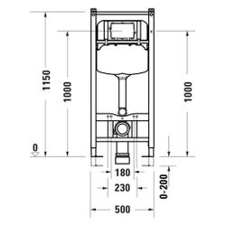Duravit Installationselement Trockenbau für WC DuraSystem 500x1150x126mm, Höhenve... DURAVIT-WD1029000000 4067116326727 (Abb. 1)