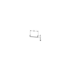Duravit Universal Handtuchhalter 14x500x84mm, Chrom Hochglanz, Chrom, mit Befestig... DURAVIT-UV998500000 4053424035314 (Abb. 1)