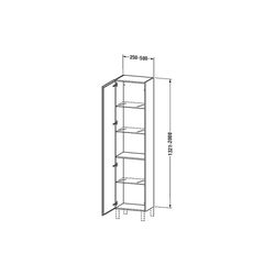 Duravit L-Cube Hochschrank Dekor variabel 200-363x250-500x1321-2000mm Eiche Mattsc... DURAVIT-LC1191L1616 4063382092212 (Abb. 1)