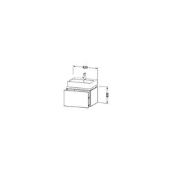 Duravit L-Cube Konsolenwaschtischunterbau wandh. 477x620x400mm ohne KSP Compact Na... DURAVIT-LC580003030 4063382089519 (Abb. 1)