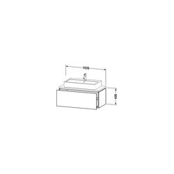 Duravit L-Cube Konsolenwaschtischunterbau wandh. 477x1020x400mm ohne KSP Compact N... DURAVIT-LC580402121 4053424643557 (Abb. 1)
