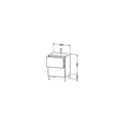 Duravit L-Cube Waschtischunterbau bodenstehend 481x620x704mm Taupe SM, Grifflos, 2... DURAVIT-LC662508383 4067116010138 (Abb. 1)