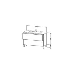 Duravit L-Cube Waschtischunterbau bodenstehend 481x1220x704mm Taupe Matt/ Grifflos... DURAVIT-LC662809191 4053424350219 (Abb. 1)