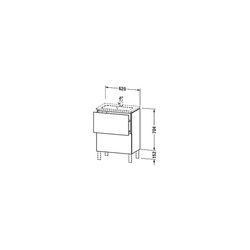 Duravit L-Cube Waschtischunterbau bodenstehend 391x620x704mm Betongrau Matt, Griff... DURAVIT-LC667300707 4053424648255 (Abb. 1)