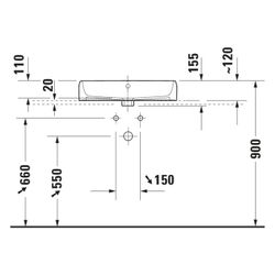 Duravit Qatego Aufsatzbecken 600mm, Weiß Hochglanz, HygieneGlaze, mit HLB, mit Über... DURAVIT-2385602027 4067116323009 (Abb. 1)